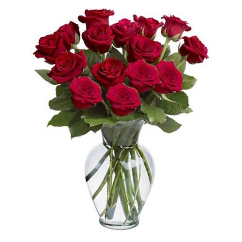 Elegant Lovers Promise Red Roses Arrangements