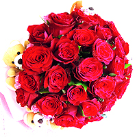 Artistic 30 Red Roses and More for your Valentine