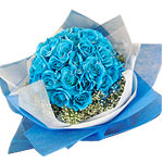 Attention-Getting Bundle of 50 Blue Roses