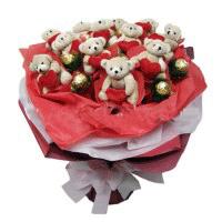 Remarkable Treat of Chocolate N Teddy Bear Bouquet