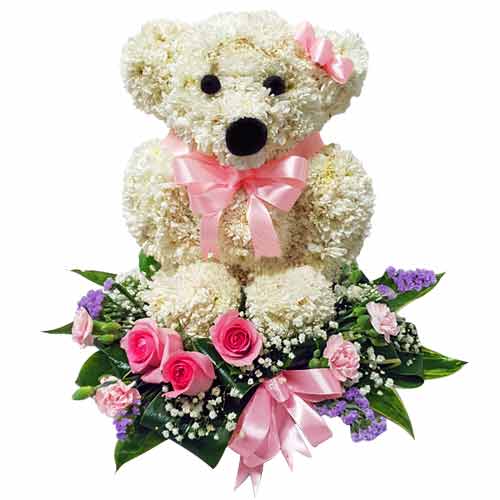 Love A Little More Teddy Floral Arrangement