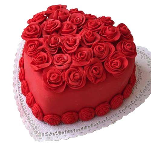 Delightful Rose Designed Cake