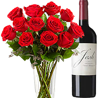 Gift your beloved this Breathtaking Roses Wine Del......  to WEST JAVA