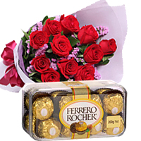 A classic gift, this Sensational Roses Choco Ecsta......  to Tangerang