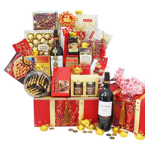 Bountiful Treasure Gourmet N Wine Gift Hamper