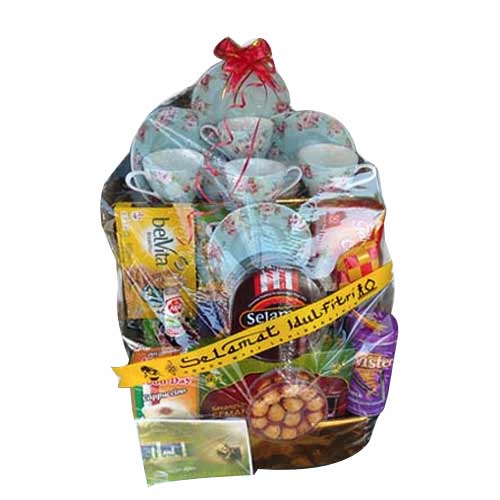 Edible Elegance Gift Hamper with Tea Set