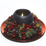 A warming candle and New Year decorations to add a...