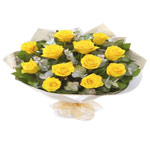 Heavenly Yellow Rose Hand-tied