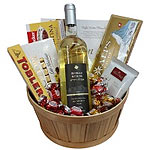 Energetic Garden Harvest Gift Basket of White Wine N Goodies