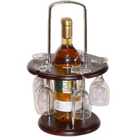 PORTABLE WINE BAR + GLASSES