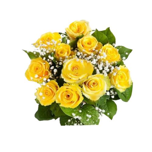 Gift Basket 11 Yellow Roses