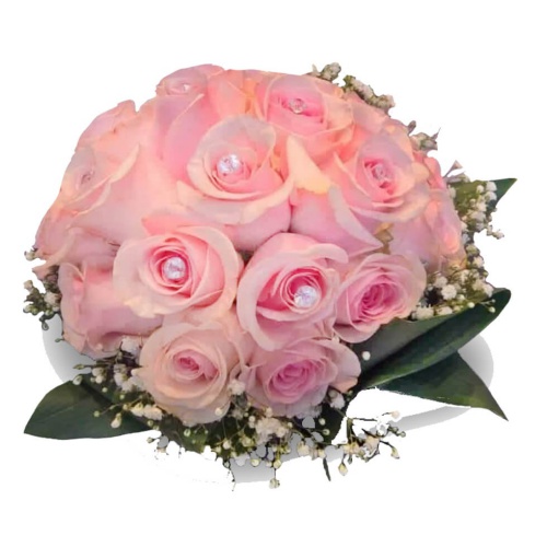 Flowers Cubic Zirconia Pink