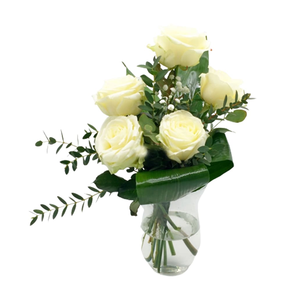 Graceful Charm Of White Roses