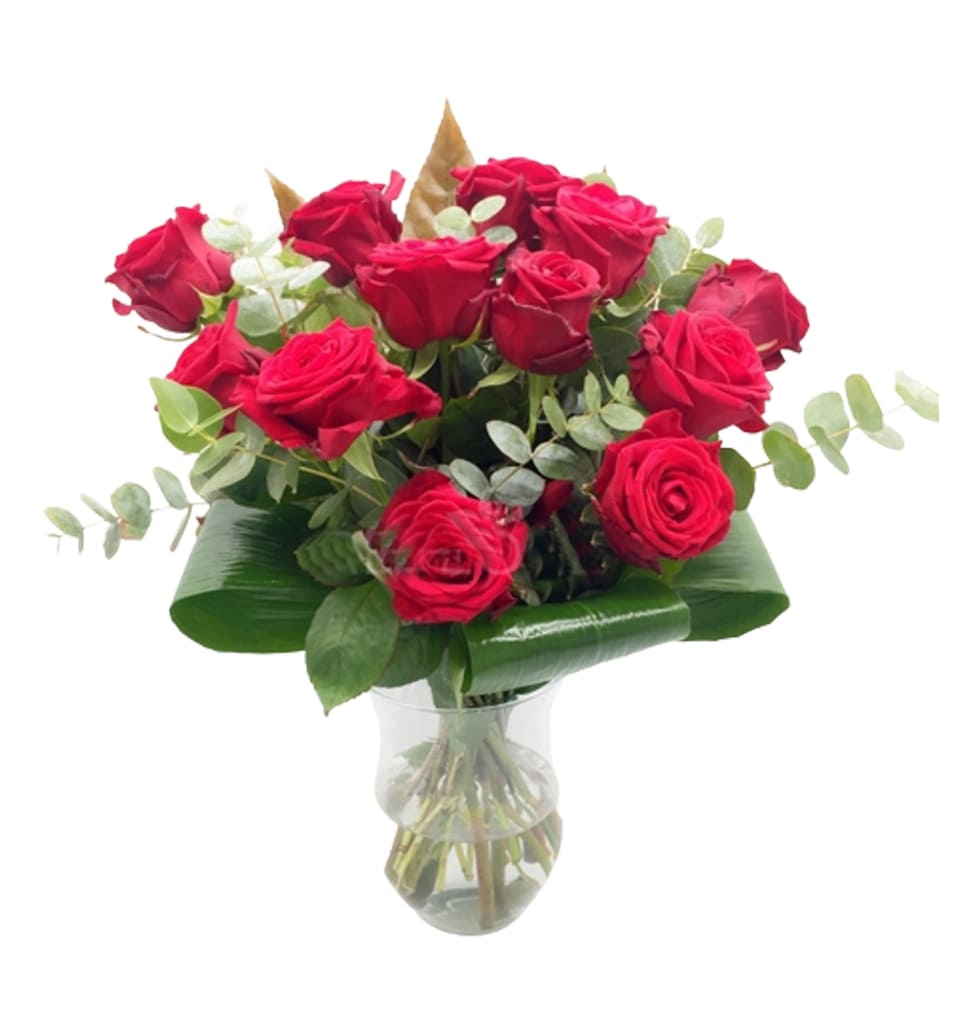 Floral Arrangement Of Dazzling Roses