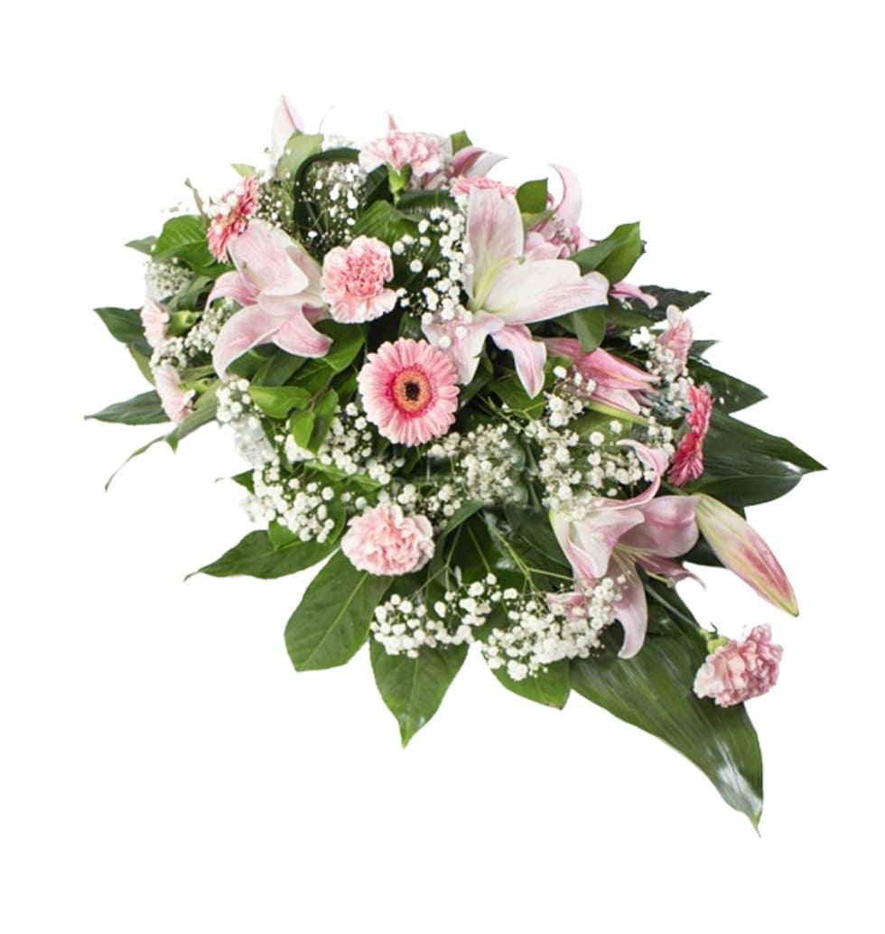 Mixed Pink Flowers For Condolences