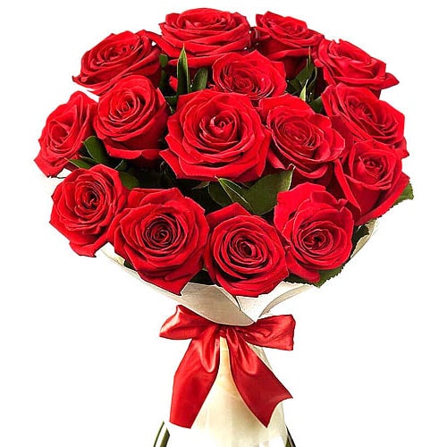 Captivating 12 Red Roses Bouquet with Romantic Thrill