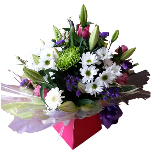 Treasured Lasting Memories Seasonal Mixed Flower Basket