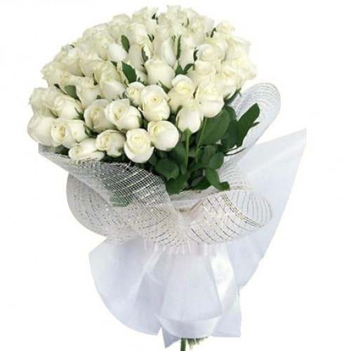 Eye-Catching Perfect Elegance 36 Fresh White Roses