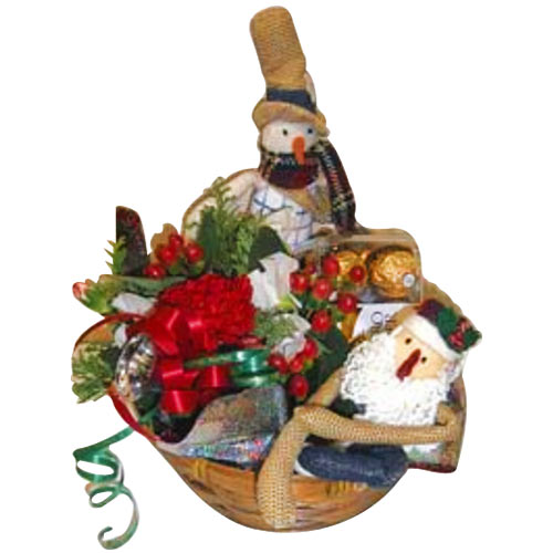 Innovative Christmas Theme Gift Basket