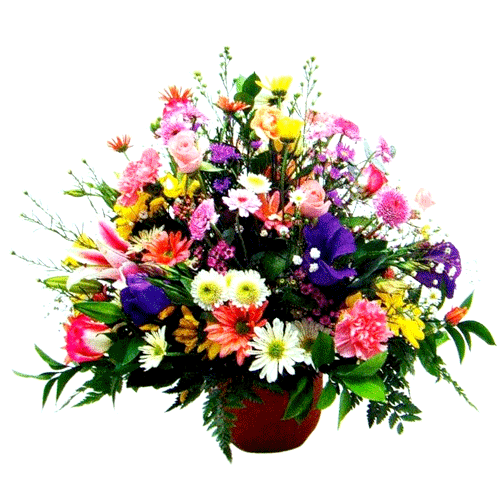 Eye-Catching Seasonal Flowers Basket