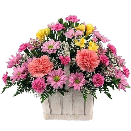 Breathtaking Forever in Love Seasonal Flower Basket