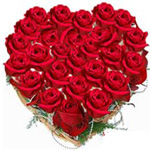 Heart Shaped Arrangement of Roses