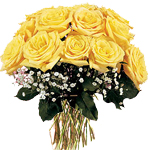 15 Yellow Roses Bouquet....