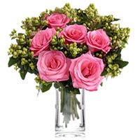 Six Pink Roses<style