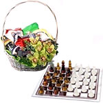 Remarkable Wicket Basket of New Year Goodies