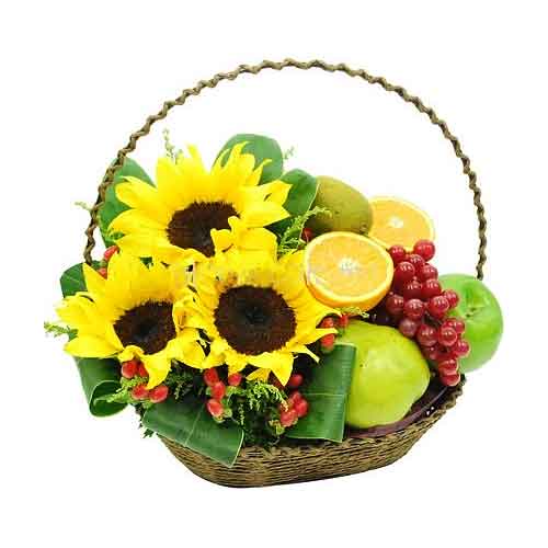 Pleasant Inspiring Strength Fruit Basket