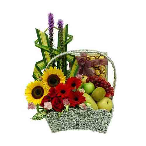 Wholesome Pure Elegance Gift Basket of Fruits