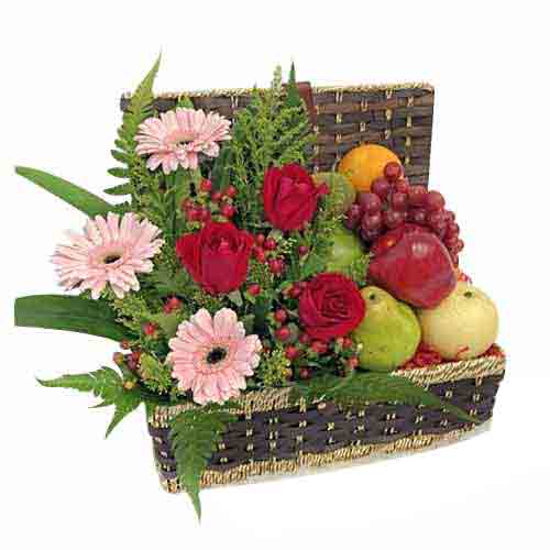 Flavorful Smile N Cheer Fruit Gift Basket