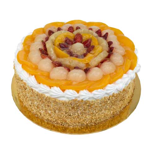 Zesty Round Shape Mix Fruity Cake