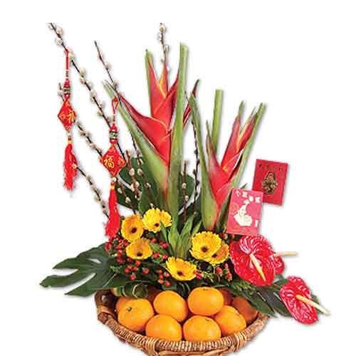 Creative Bunch of Flowers with Yummy Fruits