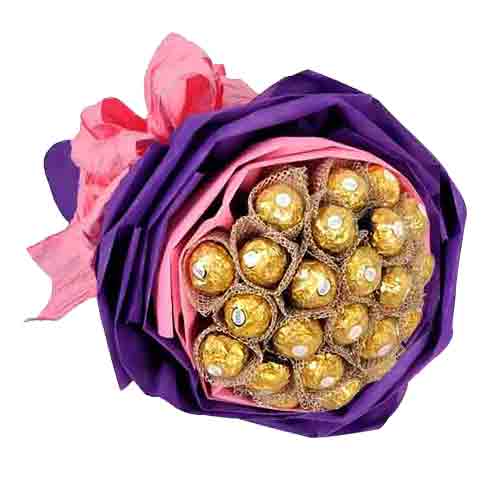 Ecstatic 24 Ferraro Rocher Chocolates Bouquet<br>