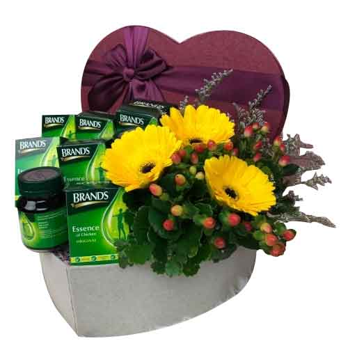 Glorious Treat of Seasonal Flowers N Health Care Basket<br>