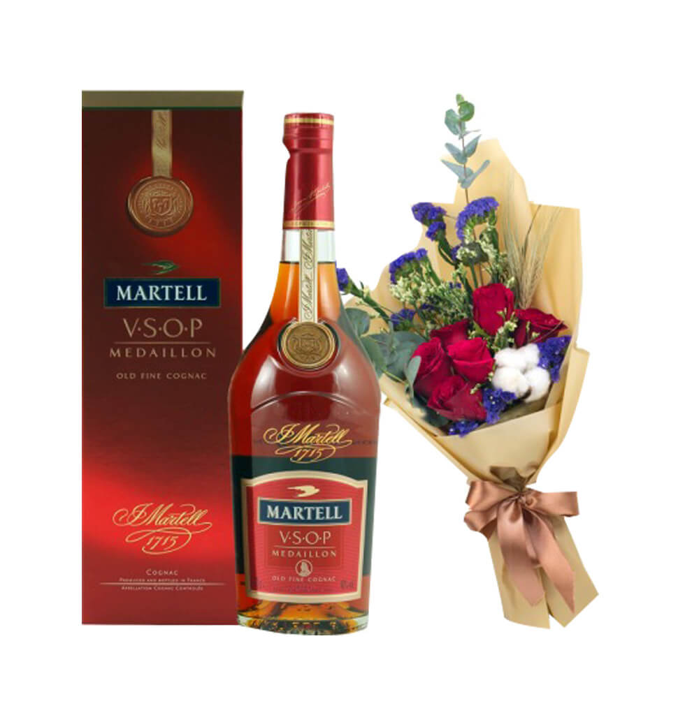 Flower Bouquet and Martell