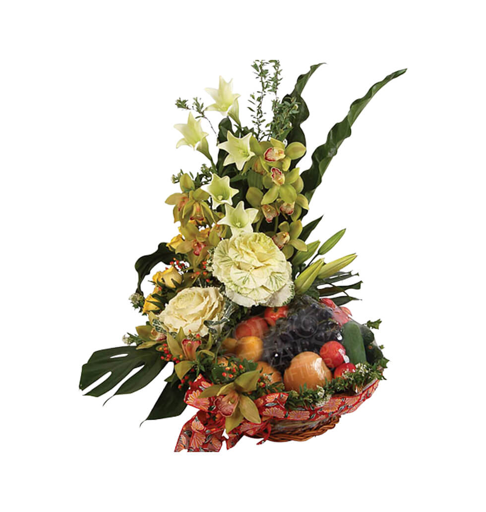 The Garden Fresh Basketfeaturing wild flowers, ro...