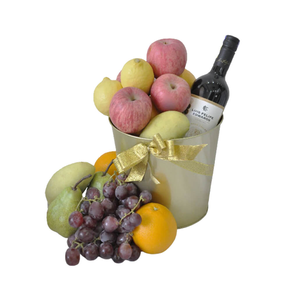 Arrangement of Fruits and Cabernet