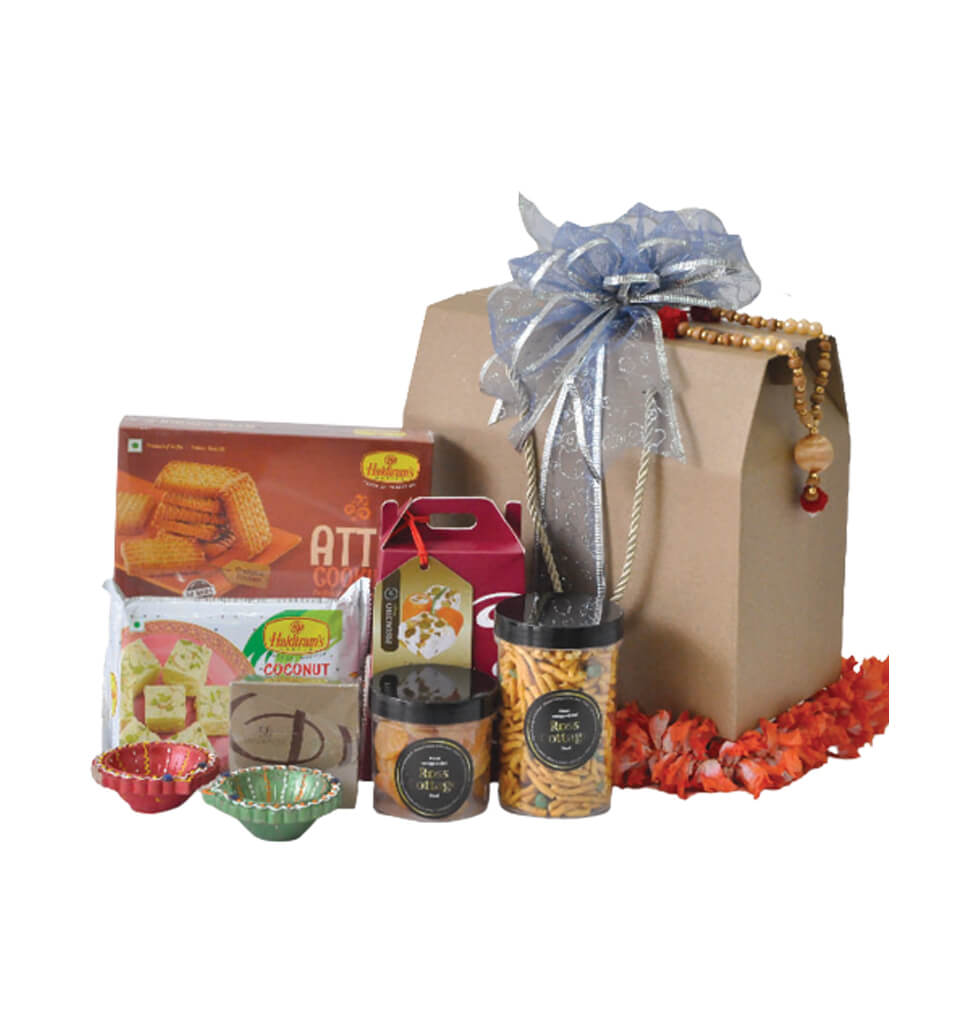A wonderful healthy snack collection gift basket t...