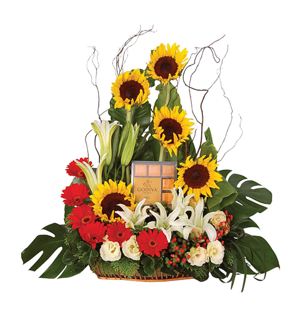 Superior Godiva and Flower Basket