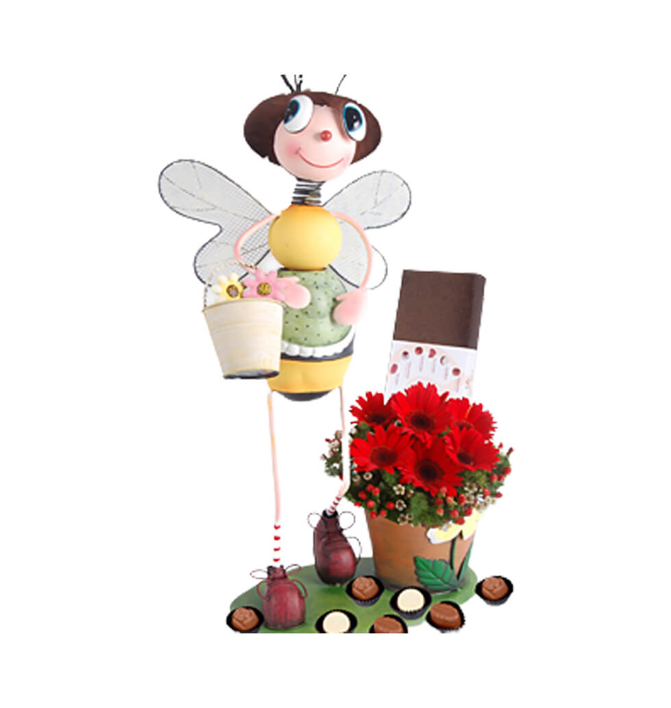 Beetrix, the garden bee, is a stunning metal garde...