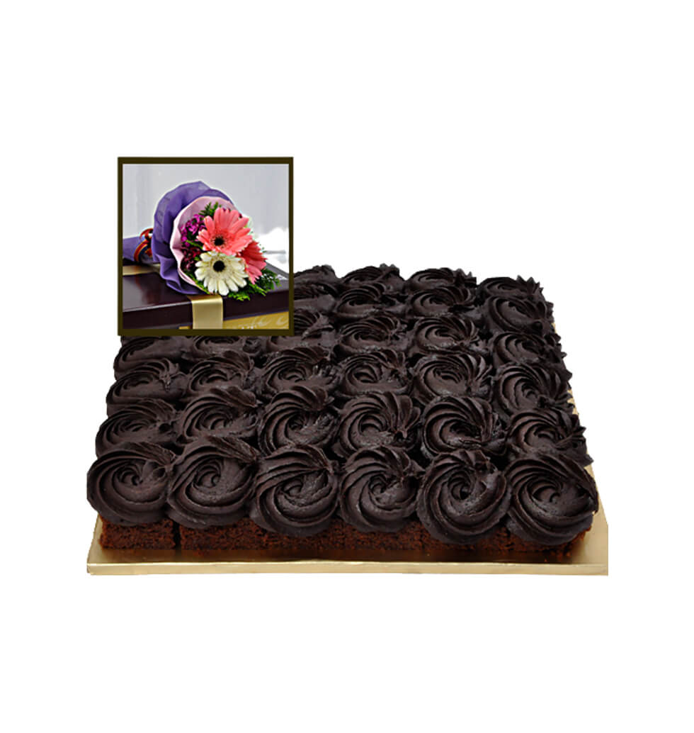 Yummy chocolate biteswith Flowers