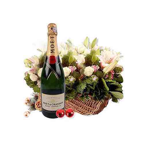 Graceful Arrangement of Champagne N Flower