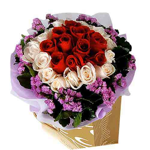 Arrangement of 24 Stalks of Roses <br>(Shades and ......  to Bukit indah