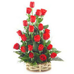  21 Red Roses Basket