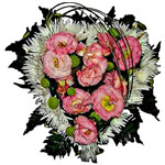 Chrysanthemum and Lisianthus Wreath