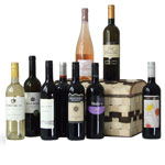 Distinctive Christmas Basket of Wine