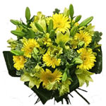 Truly graceful bouquet of gerberas and liliums. To...