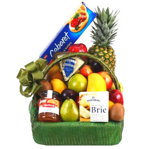 A unique gift for any special celebration, this Gorgeous Fruits N Gourmet Delica...